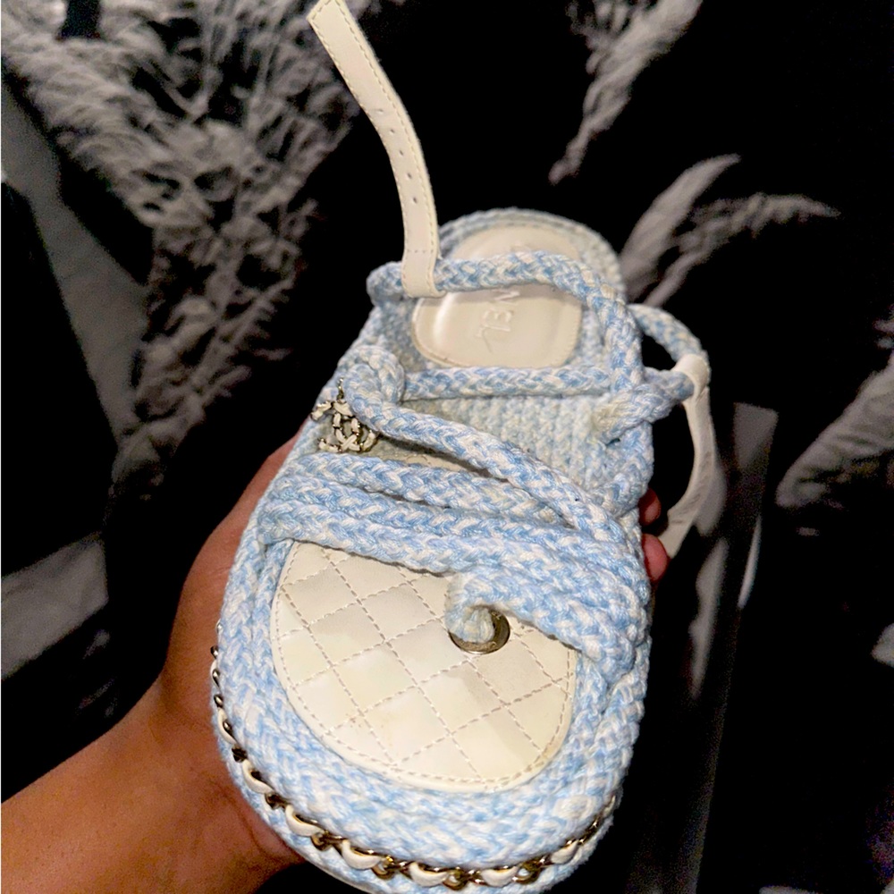 AUTHENTIC Chanel rope sandals